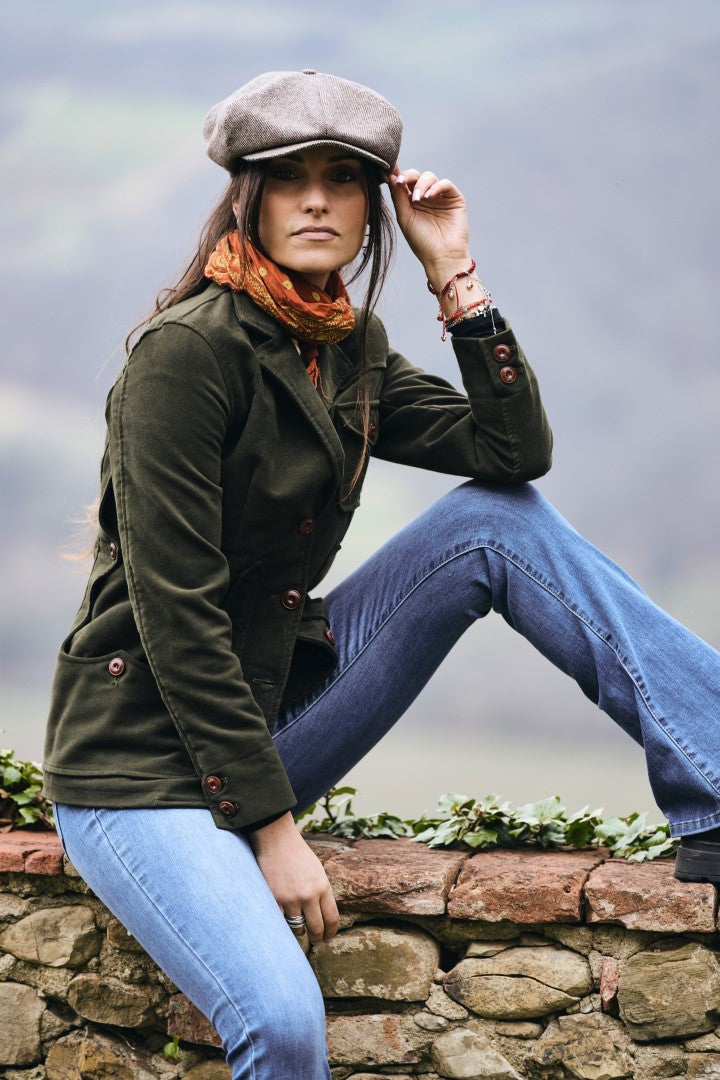 Giacca iconica donna in cotone fustagno