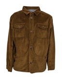 500-line velvet overshirt