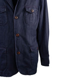 FOUR POCKET JACKET IN COTTON LINEN