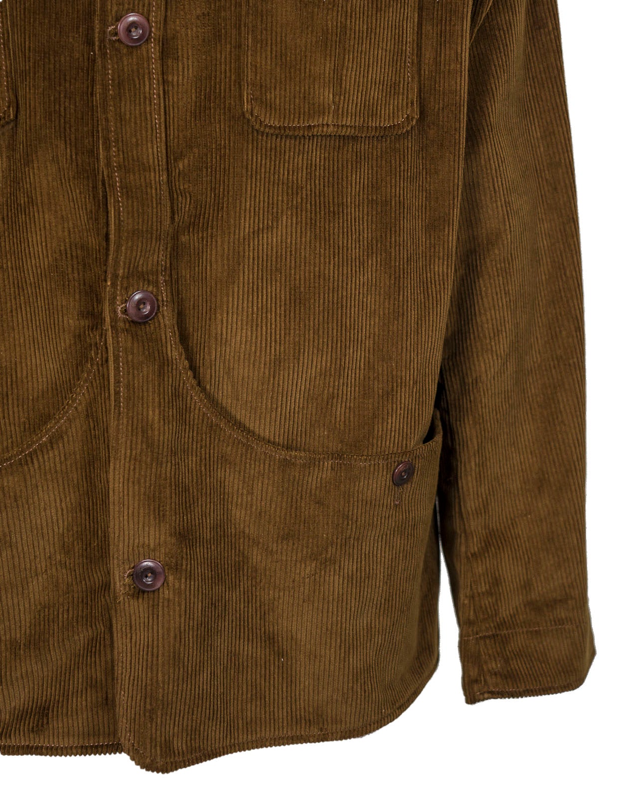 500-line velvet overshirt