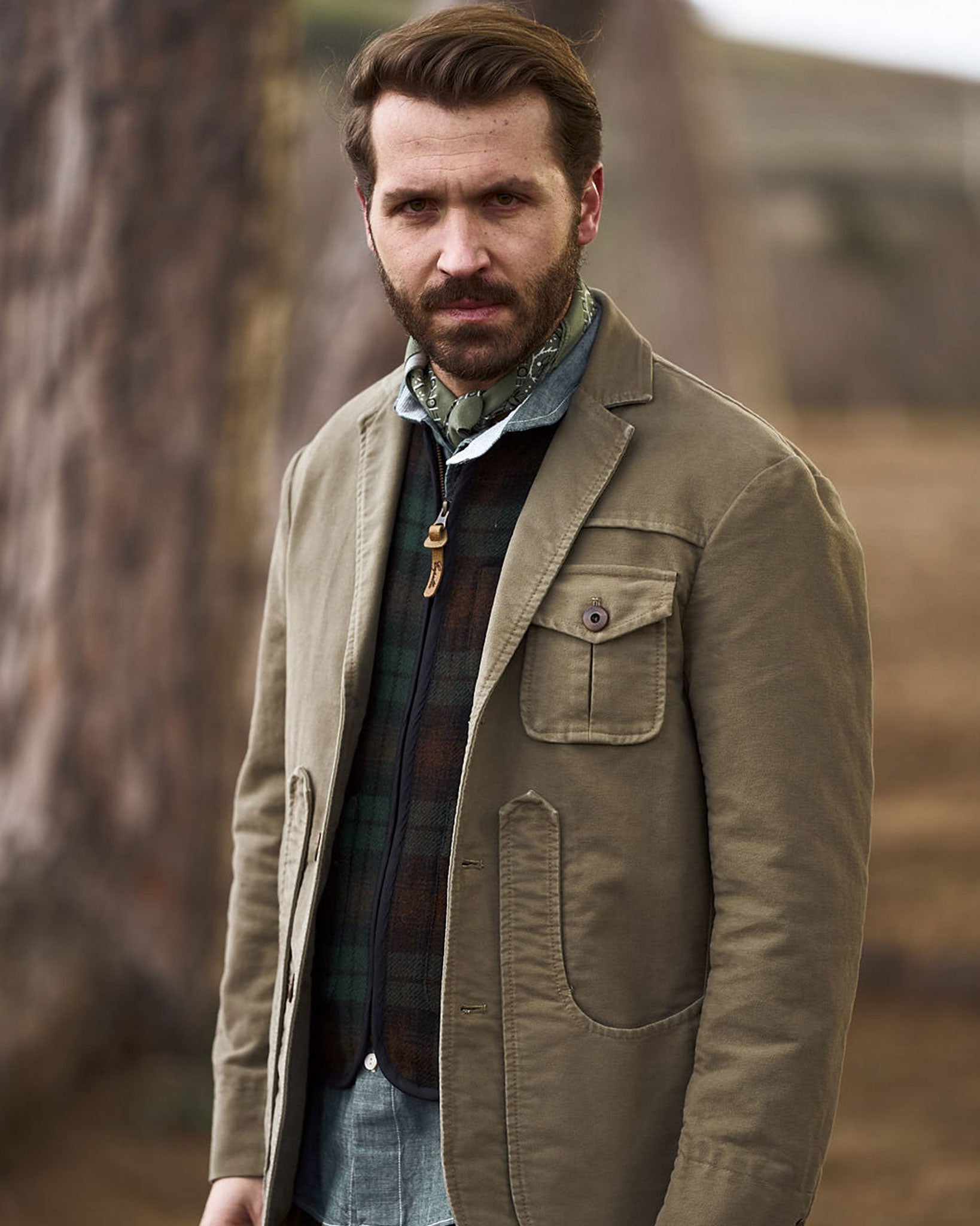 Iconic jacket in moleskin cotton