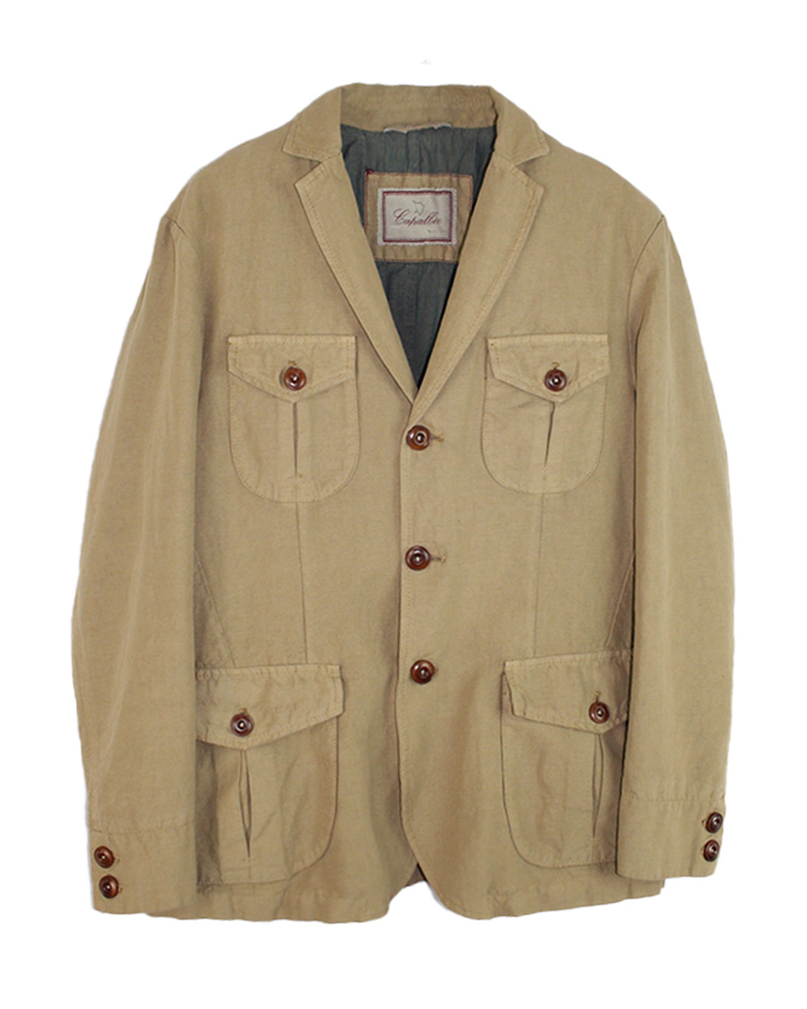 FOUR POCKET JACKET IN COTTON LINEN