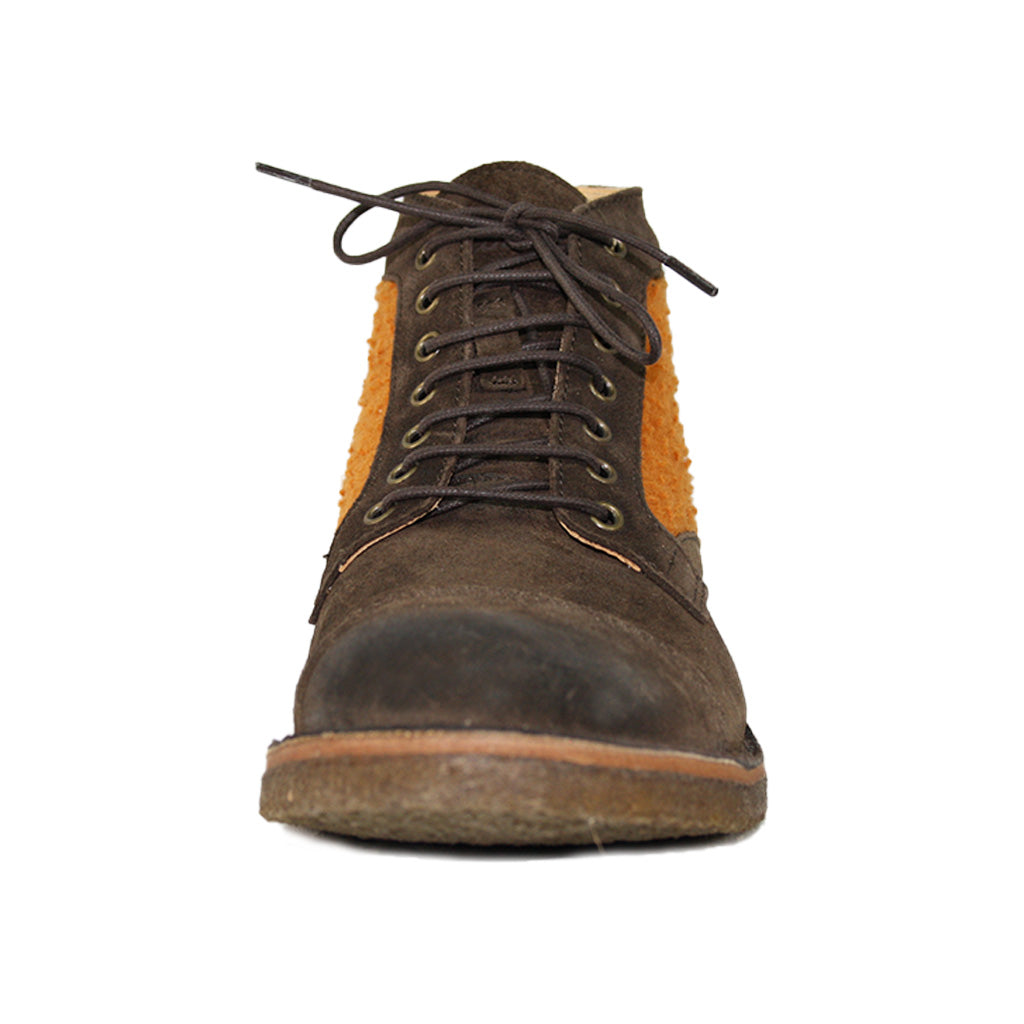 Ankle boot in ancient Casentino leather and wool