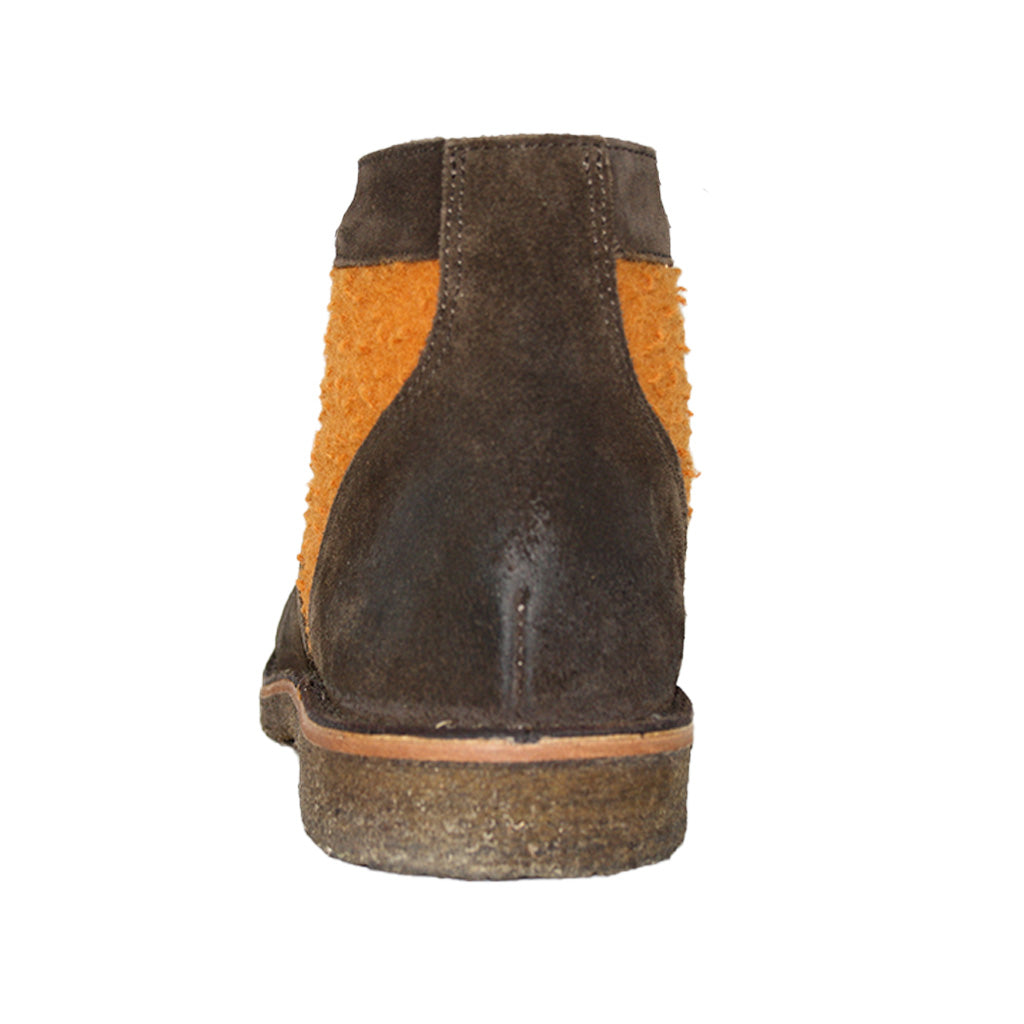 Ankle boot in ancient Casentino leather and wool