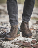 Ankle boot in ancient Casentino leather and wool