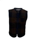 Zip check wool vest