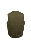 Zip check wool vest