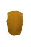 CAMPIONARIO Gilet zip in cotone fustagno