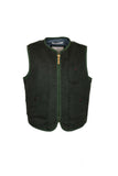 Zip check wool vest