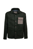 CAMPIONARIO Overshirt 3 tasche lana unita/lana resca