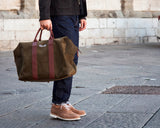 Tasche mit zwei Taschen aus Coccio-Wolle aus Casentino