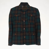 Check wool overshirt