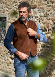 Zip vest in 500 lines velvet