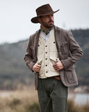 Four-pocket vest in rock velvet