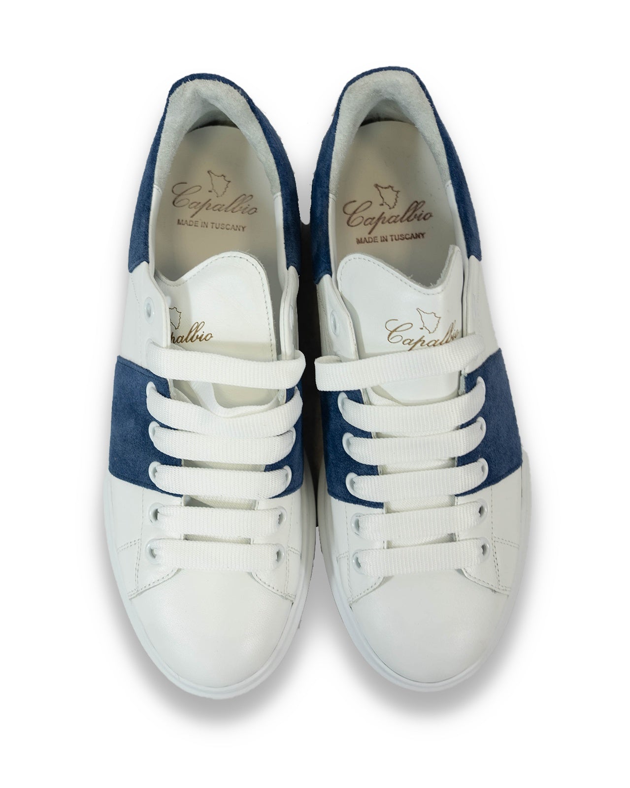 Giannella sneaker with Velor detail - Blue