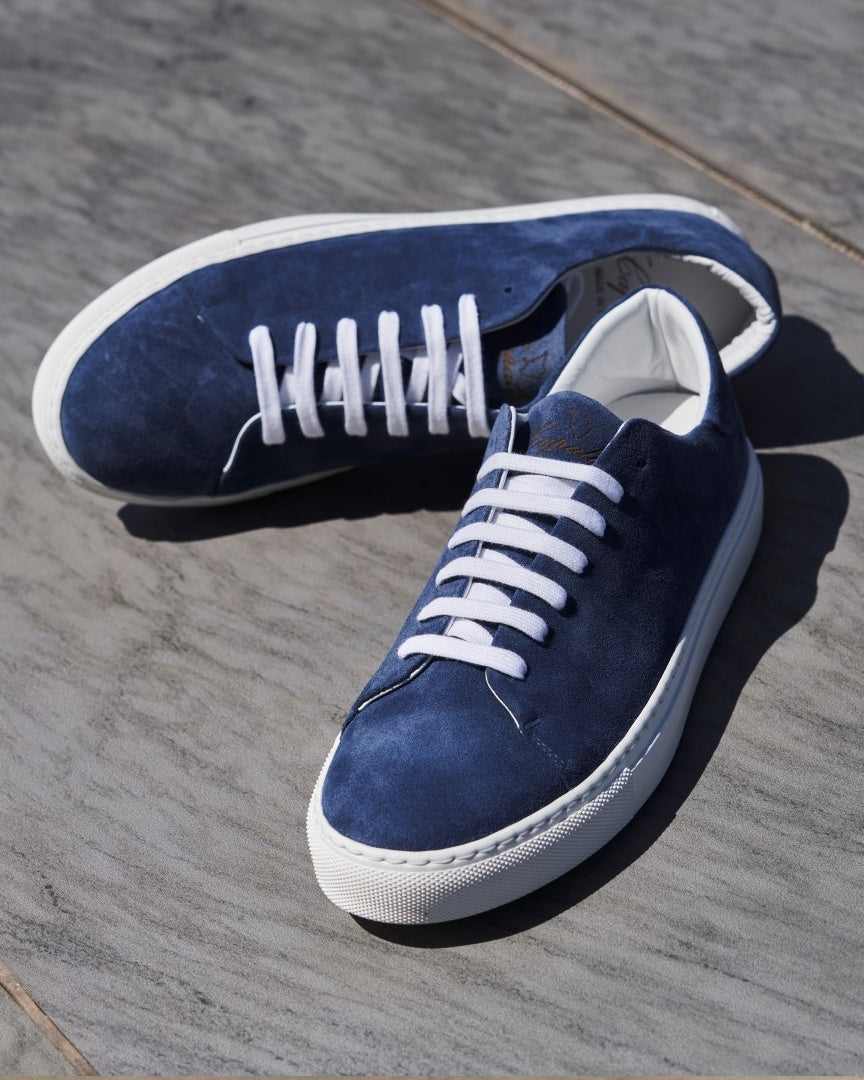 Sneaker Ansedonia in Velour - Blu