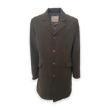 Cappotto monopetto in fustagno MARRONE fronte
