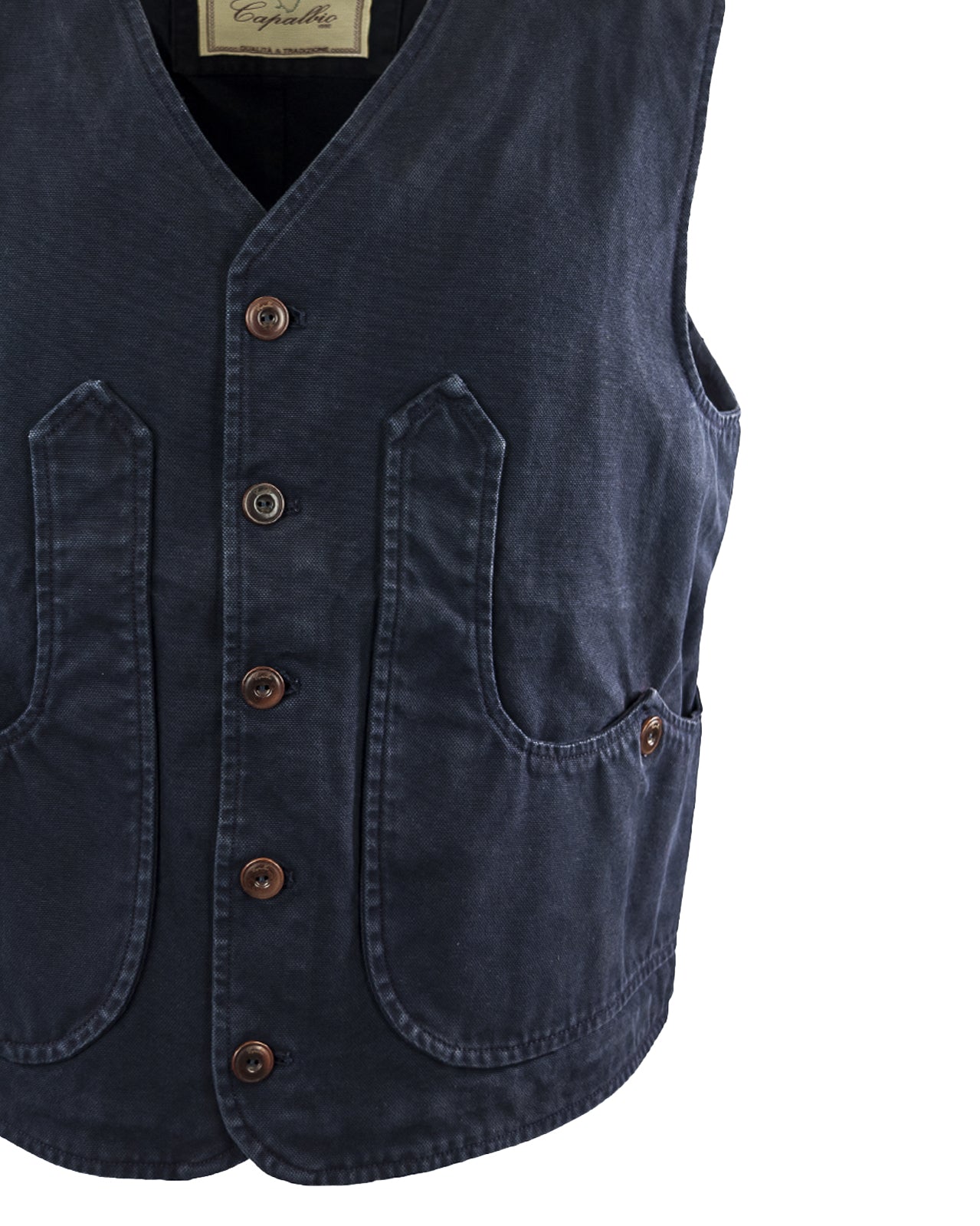 ICONIC VEST IN CANVASS COTTON