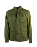 Overshirt in cotone lino