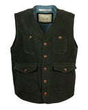 FOUR POCKET VEST IN MOLSKIN COTTON