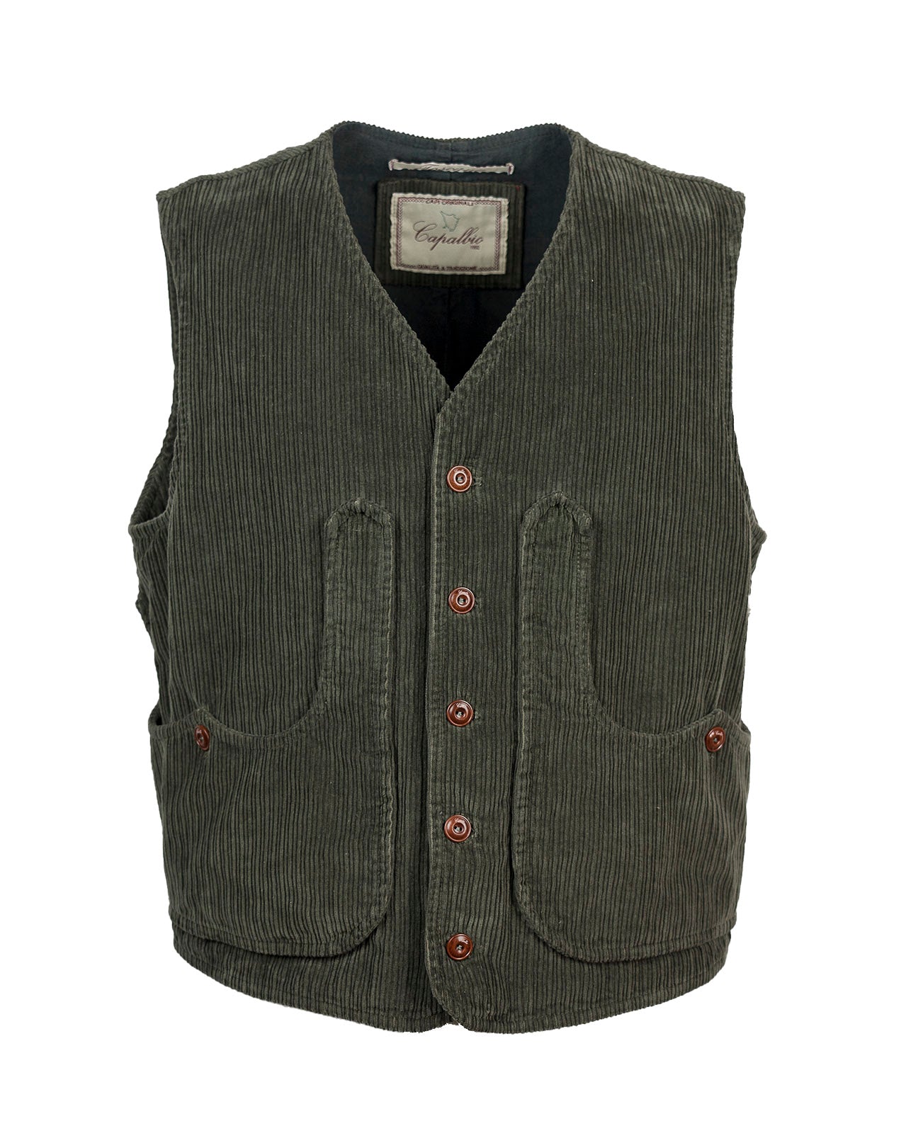 Iconic vest in 500-line velvet
