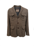 Four-pocket jacket in herringbone wool