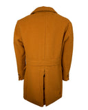 Einreihiger Mantel aus Casentino-Wolle mit Gehschlitz