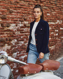 Iconic 500 Stripe Velvet Jacket - Blue