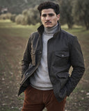 Field Jacket in cotone waxed