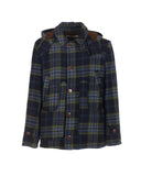 Check wool blouson