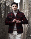 Check wool overshirt