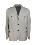 FOUR POCKET JACKET IN COTTON LINEN