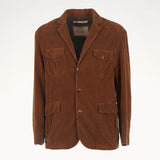 Four-pocket jacket in 500-line velvet