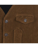 Iconic vest in 500-line velvet