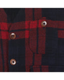 Four-pocket check wool vest