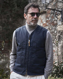 Gilet iconico in cotone Waxed