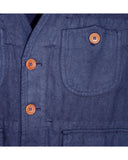 FOUR POCKET VEST IN COTTON LINEN