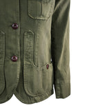 Iconic woman jacket cotton linen- Green