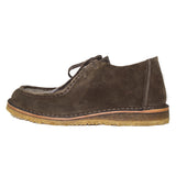 Leather and velvet moccasin
