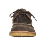 Leather and velvet moccasin