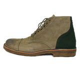 Stivaletto in pelle e lana antica di Casentino - Green