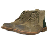 Stivaletto in pelle e lana antica di Casentino - Green