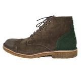 Stivaletto in pelle e lana antica di Casentino - Green