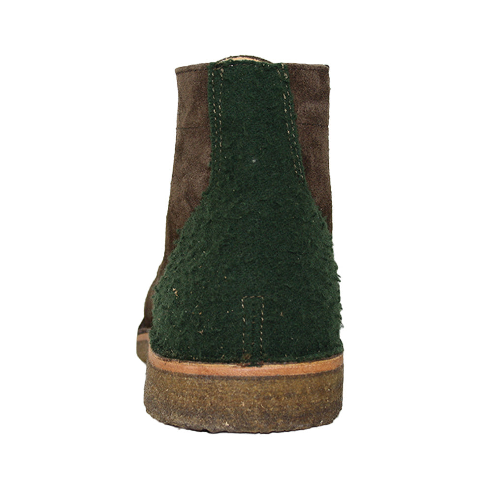 Ankle boot in ancient Casentino leather and wool