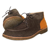 Ankle boot in leather and ancient Casentino wool