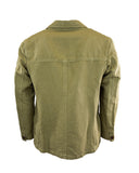 Iconic woman jacket in cotton linen- Green