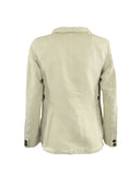 Iconic woman jacket in cotton linen- Green