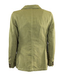 Iconic woman jacket cotton linen- Green