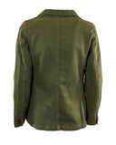 Iconic woman jacket cotton linen- Green